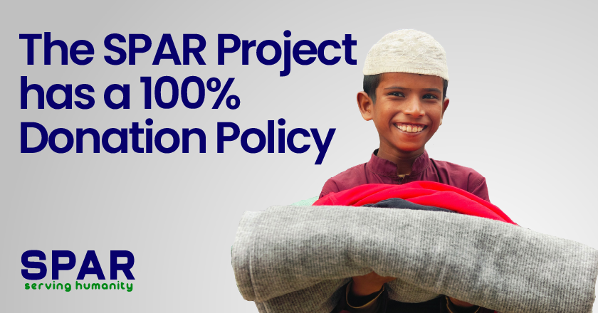 SPAR Project has a 100% donation policy.