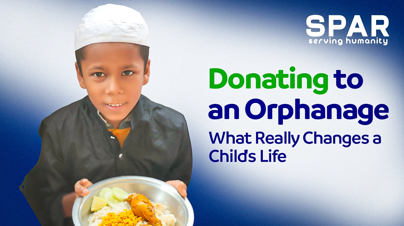 Donating to orphanage